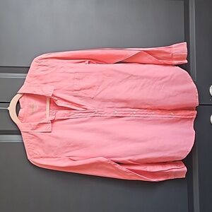 Lilly Pulitzer Anna Maria Womens Button Down Sz M Barbie